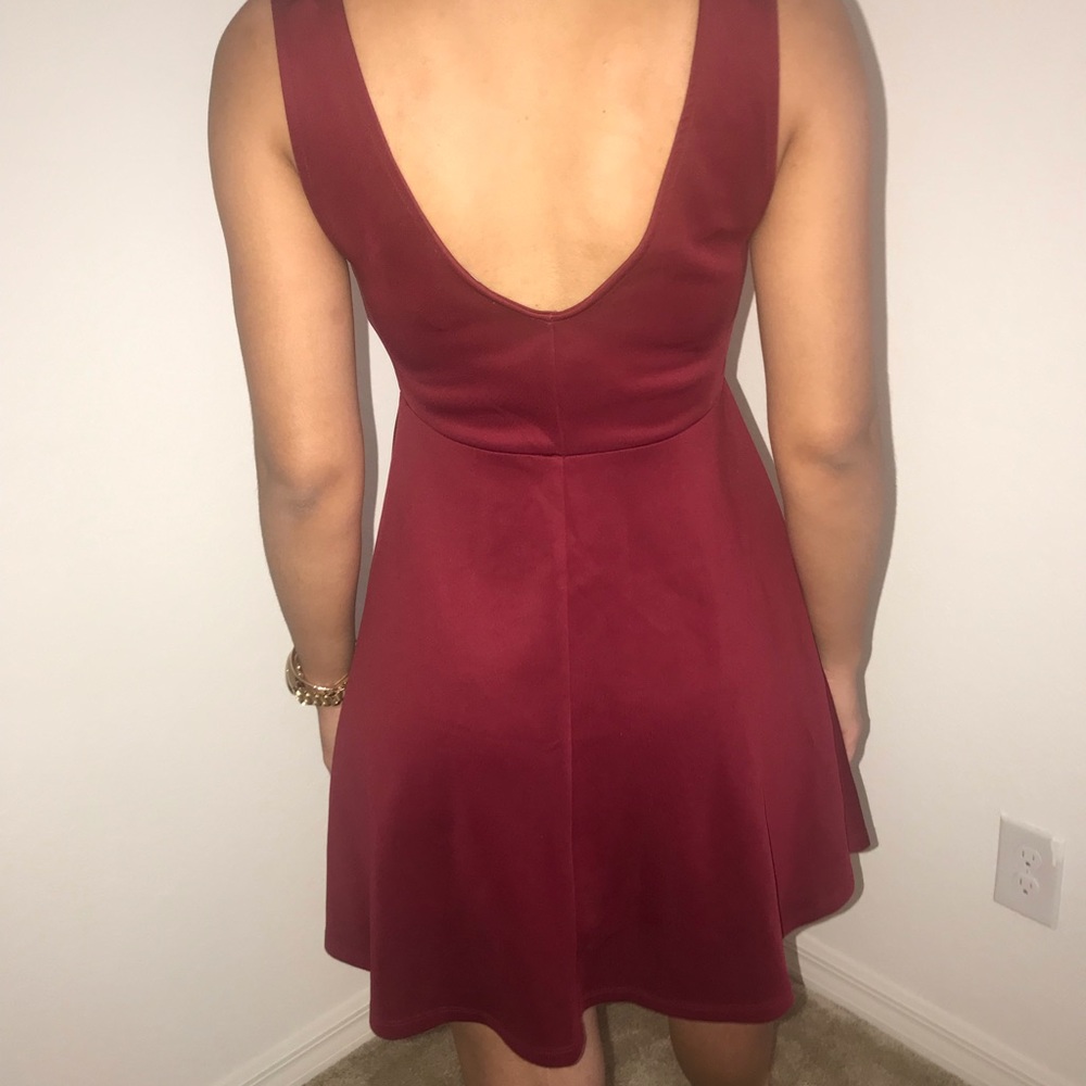 Burgundy dress